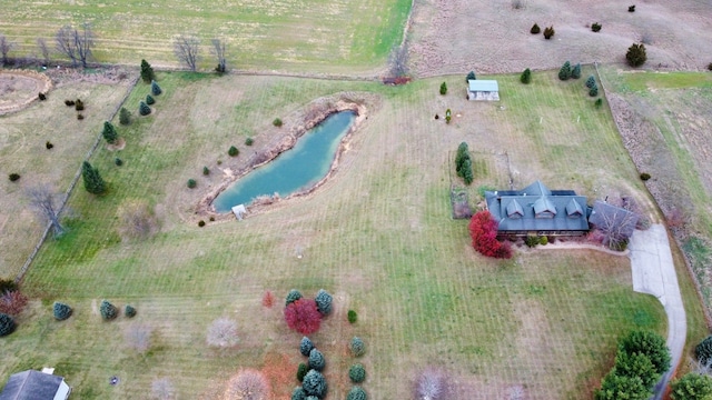 aerial view featuring a rural view