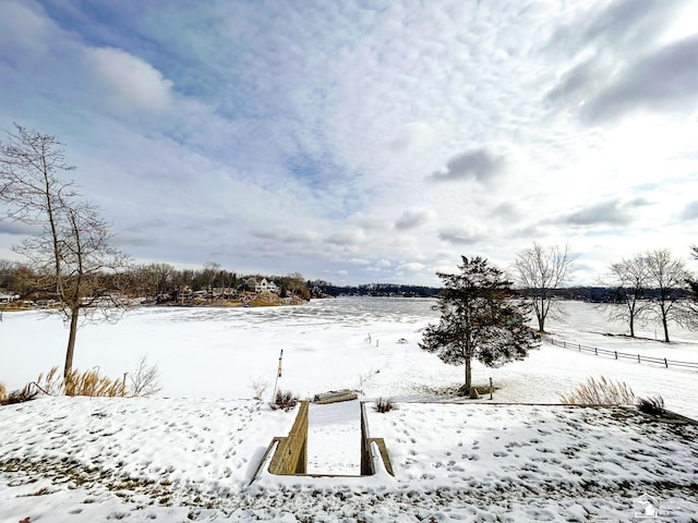 view of snowy yard