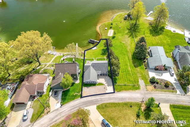 11799 Greenbriar Dr, Jerome, MI 49249 - aerial perspective of suburban area featuring a nearby body of water