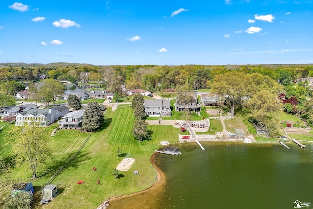 11799 Greenbriar Dr, Jerome, MI 49249 - aerial perspective of suburban area featuring a large body of water