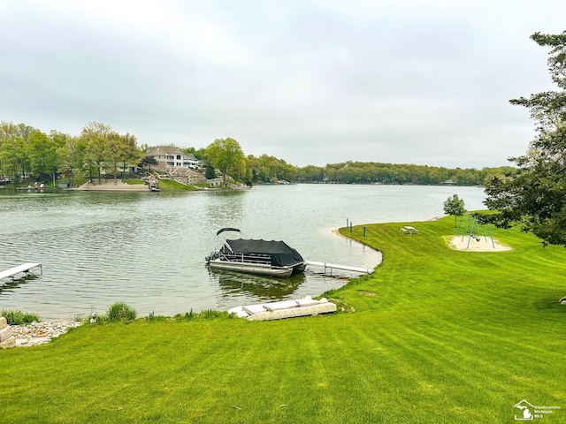 11799 Greenbriar Dr, Jerome, MI 49249 - water view with a boat dock