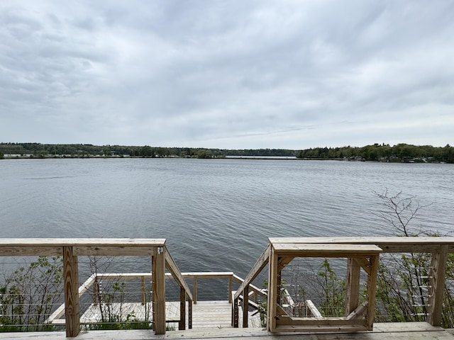 5855 Ridge St, Newaygo, MI 49337 - dock area featuring a water view