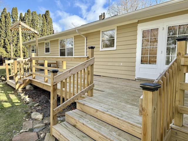 view of wooden deck