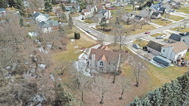 bird's eye view featuring a residential view