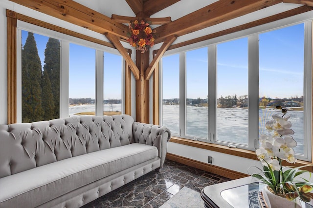 sunroom featuring visible vents