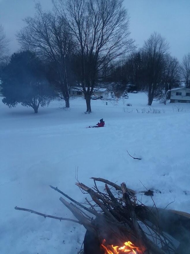 view of snowy yard