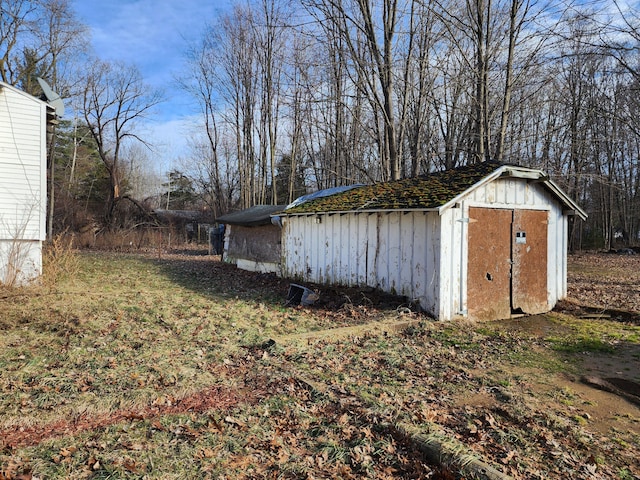 view of shed