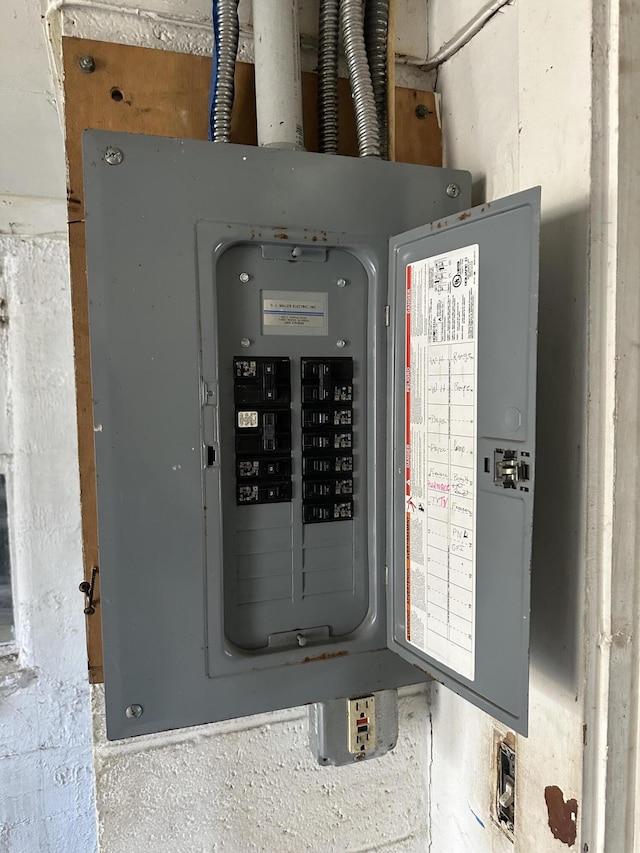 utility room featuring electric panel