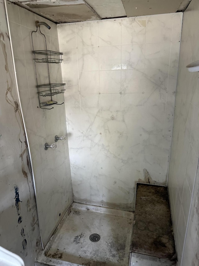 full bathroom with a stall shower