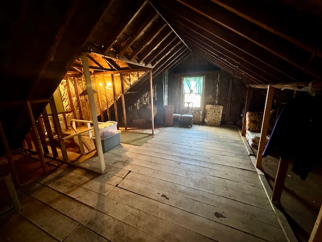 view of attic