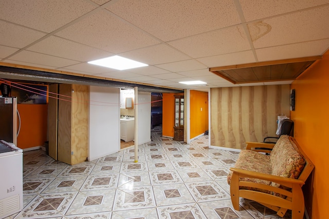 interior space with washer / clothes dryer
