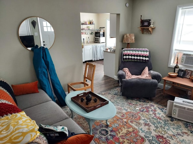 living room featuring wood finished floors