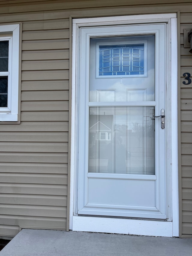 view of doorway to property