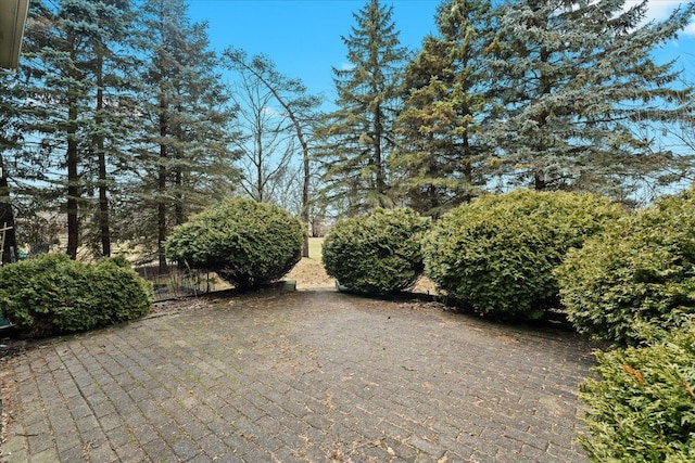 view of patio with fence