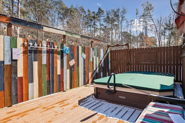 deck with fence