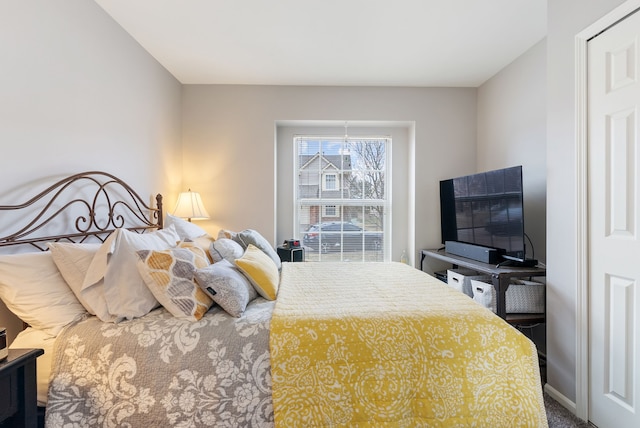 view of carpeted bedroom