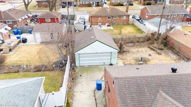 bird's eye view with a residential view