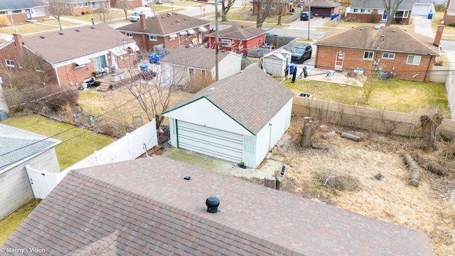 bird's eye view featuring a residential view