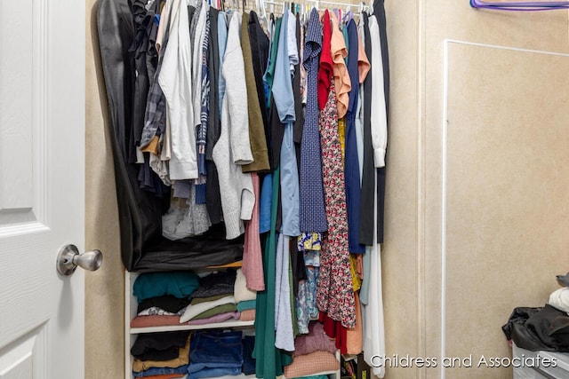 view of closet