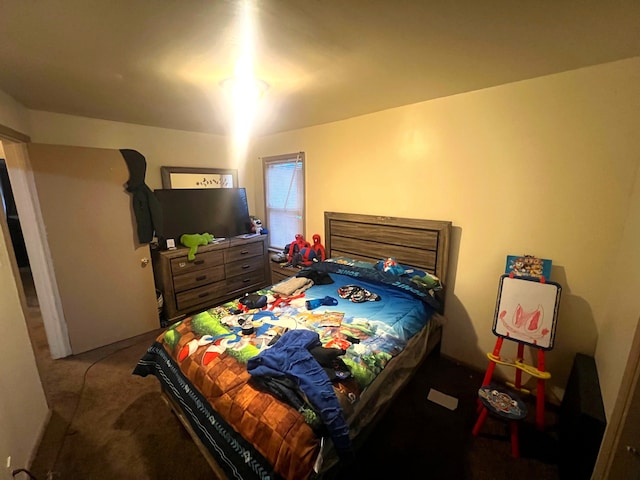 bedroom with carpet floors