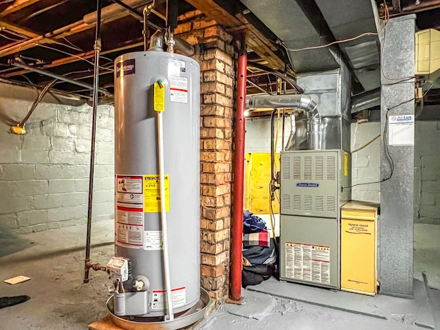 utilities featuring gas water heater