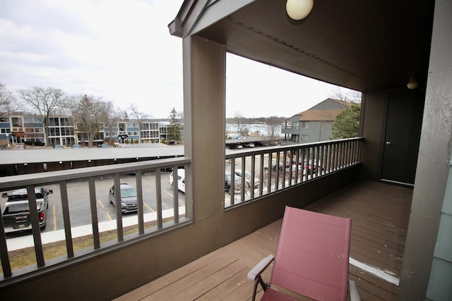 balcony featuring a residential view