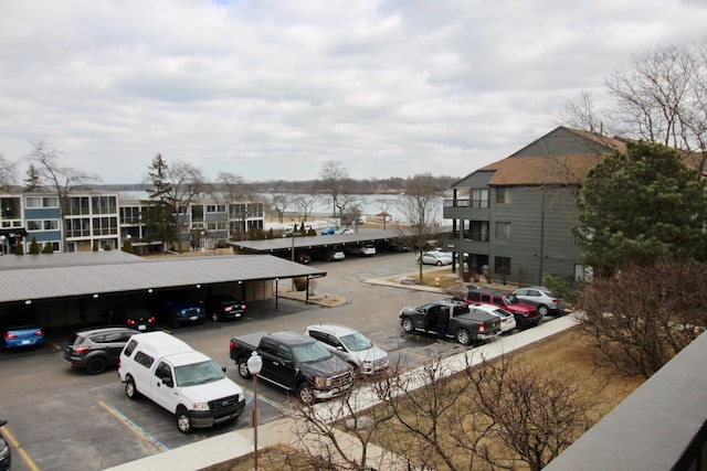 view of uncovered parking lot