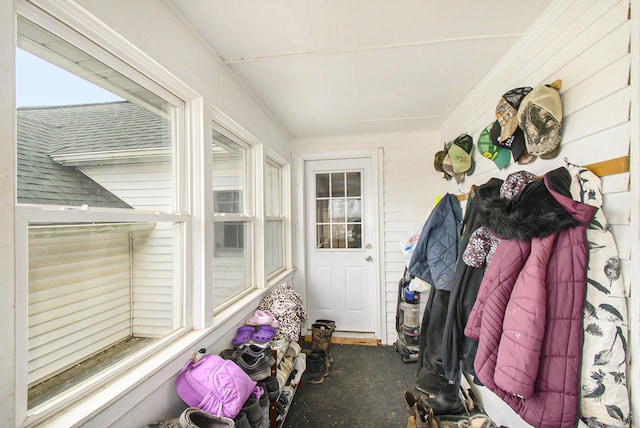 mudroom with a healthy amount of sunlight