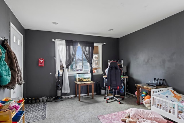 playroom featuring carpet floors