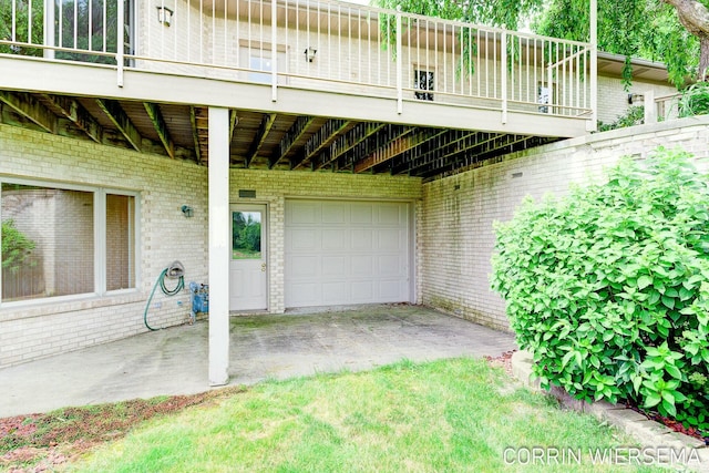 garage with driveway