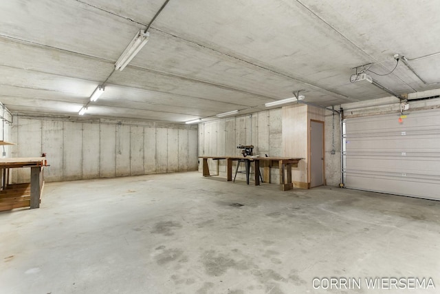 parking garage with a garage door opener