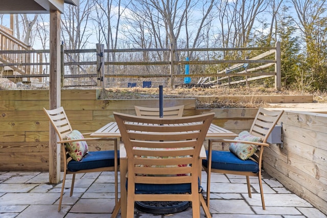 view of patio with fence