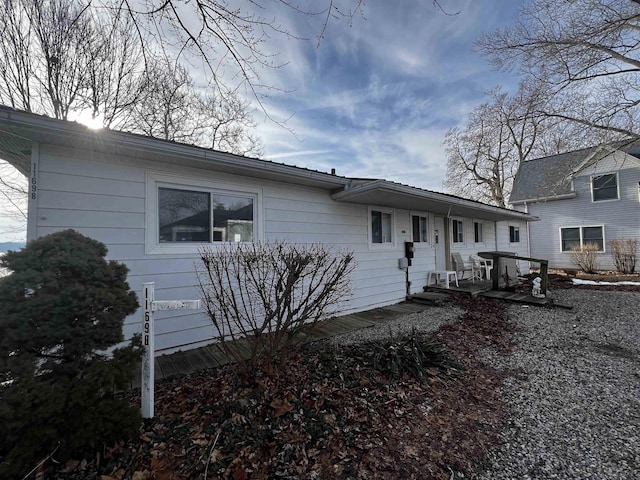 view of front of home