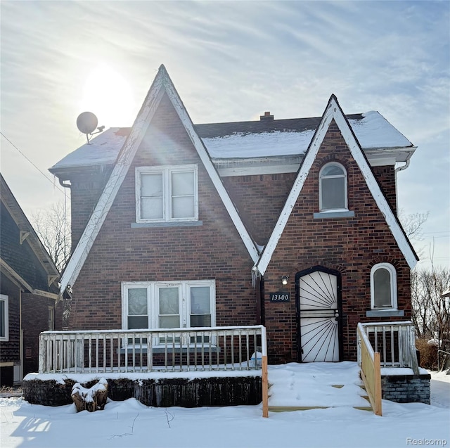 13100 Wilshire Dr, Detroit, MI 48213 - tudor-style house featuring brick siding