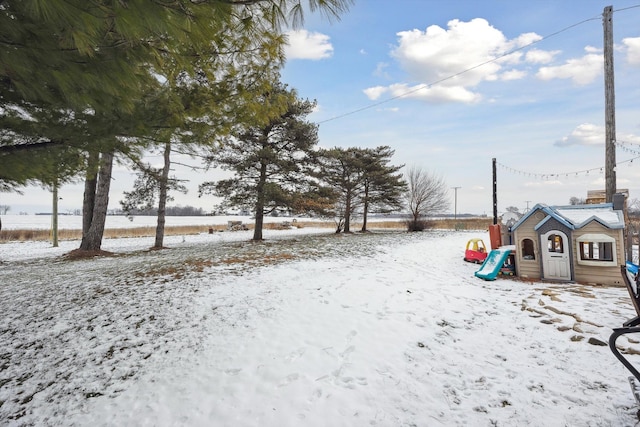 view of snowy yard