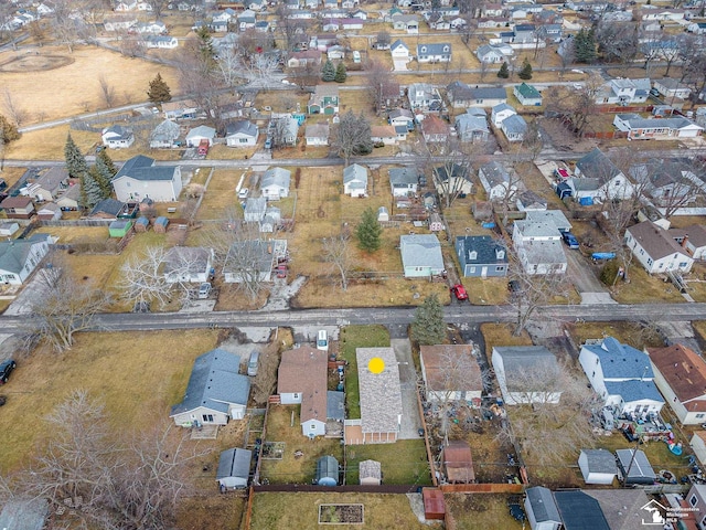 bird's eye view with a residential view