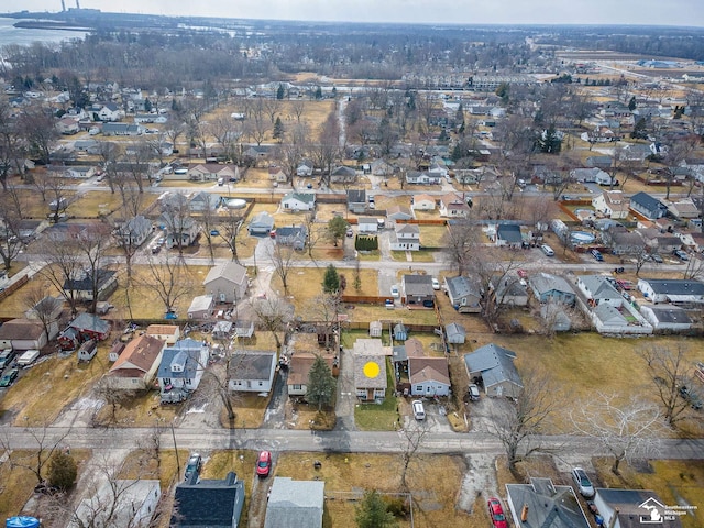 drone / aerial view with a residential view