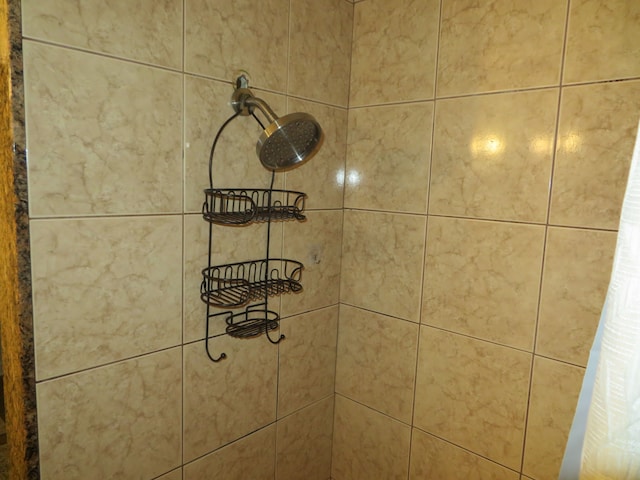 details featuring a tile shower