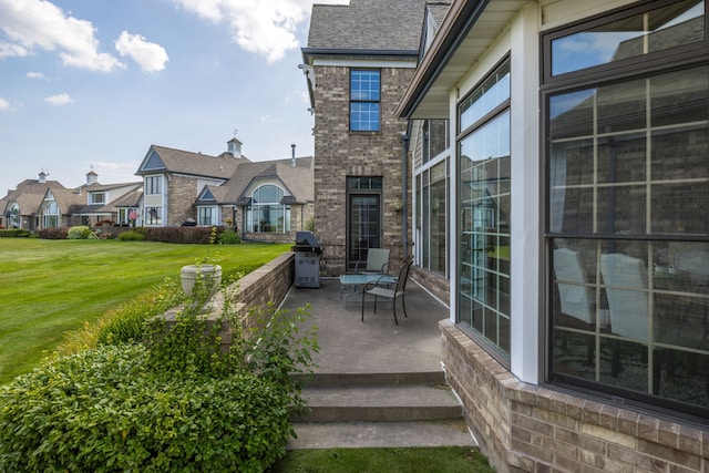 view of patio / terrace featuring grilling area