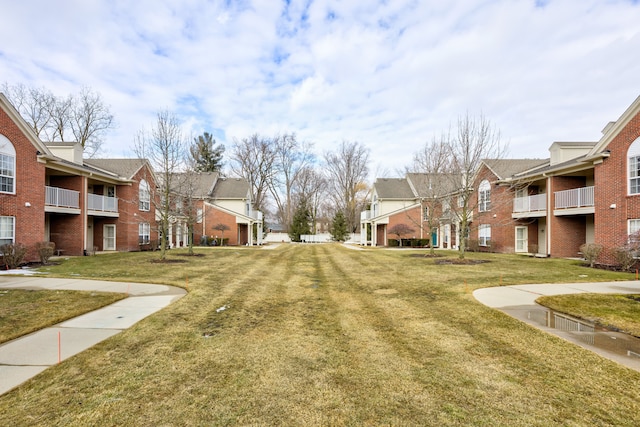 view of road with a residential view