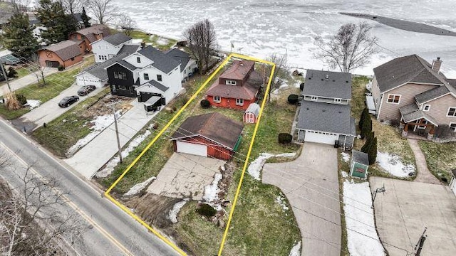 aerial view featuring a residential view