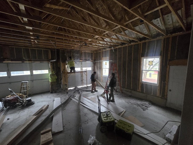 misc room featuring a garage