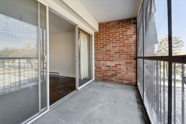 balcony with baseboard heating