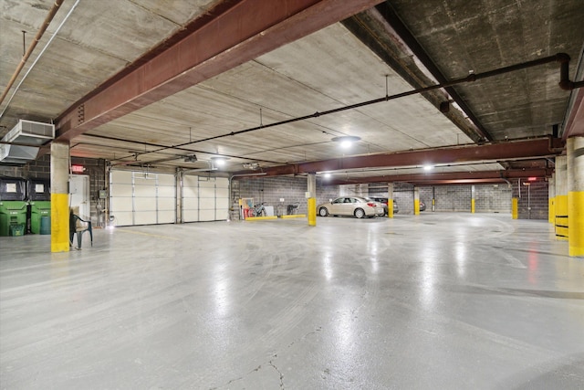 view of parking garage