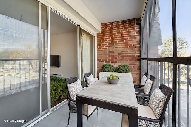 balcony featuring a baseboard radiator