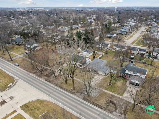 drone / aerial view with a residential view