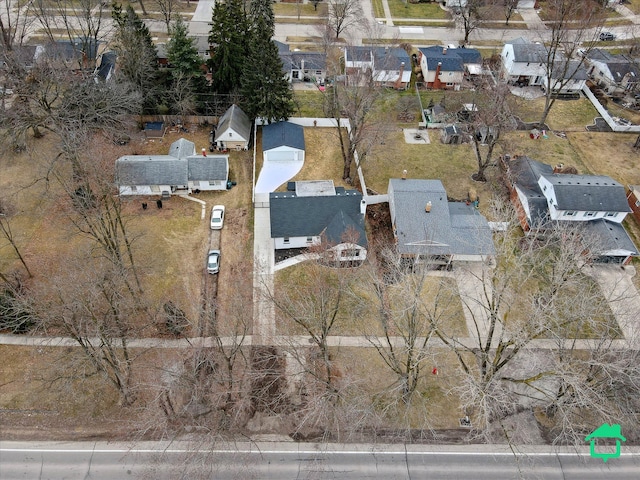 bird's eye view with a residential view