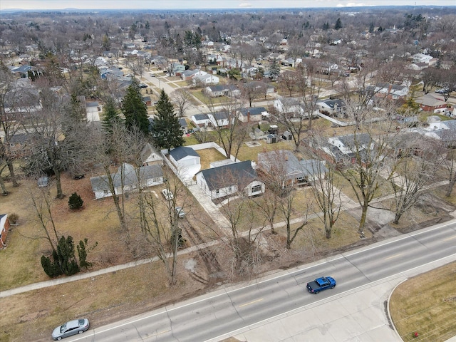 aerial view featuring a residential view