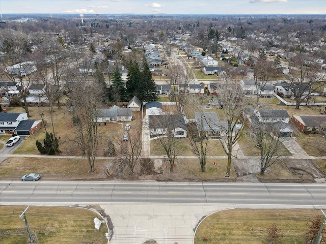 aerial view featuring a residential view