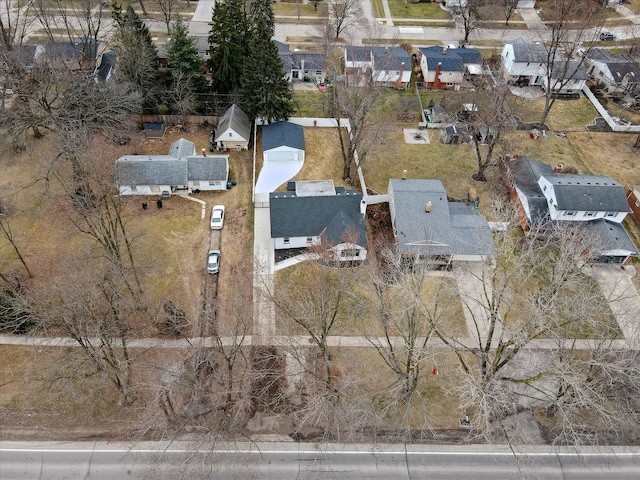 drone / aerial view with a residential view